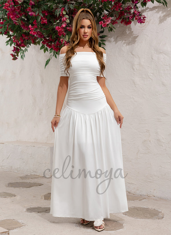 Straight A-line Jersey Maxi Dress - 417520